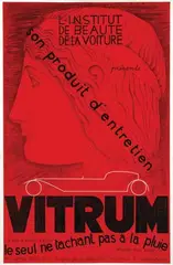 J.A. Vidal, l' Institut de Beaute de la Voiture Vitrum, poster