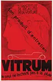 J.A. Vidal, l' Institut de Beaute de la Voiture Vitrum, poster