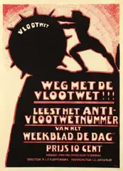 Albert P. jr. Hahn, Weg met de Vlootwet!!!, 1923, poster