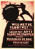 Albert P. jr. Hahn, Weg met de Vlootwet!!!, 1923, poster