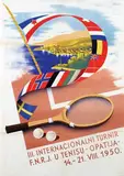 Asrutelj, International Tennis Tournament Opatija (Croatia), 1950, poster