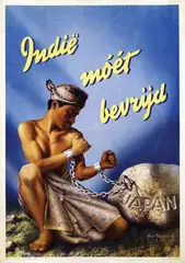 Nico Broekman, Indië moet bevrijd, 1945, poster