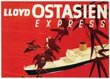 Hugo Feldtmann, NDL Bremen Lloyd Ostasien Express, poster