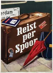 Jan de Haan, Reist per Spoor, 1949, poster