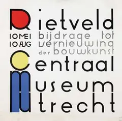 Gerrit T. Rietveld, Rietveld bijdrage tot vernieuwing der bouw-kunst, 1958, poster