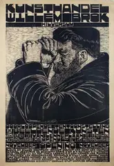 Christiaan J.J. Lebeau, Kunsthandel Willem Brok Hilversum, 1925, poster, lithograph