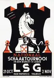 H.M. de Vroom, Nat. Schaaktournooi LSG Leiden, poster