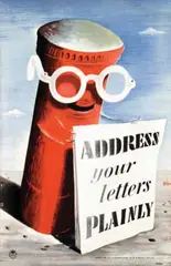Hans Schleger, Address your letters Plainly, 1941, poster