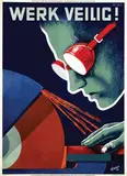N. Olthuis, Werk Veilig!, 1948, poster