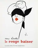 le rouge baiser by René(ps. Renato de Zavagli) Gruau, 1949, poster, sold Jun 2013
