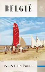 Cussac, Beligië. Kust: De Panne, poster