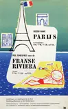 Josefina Tanganelli Plana, Reizen naar Parijs. Per zonexpres naar de Franse Riviera, 1957, poster