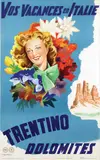 Filippo Rimoli, Trentino Dolomites, 1949, poster