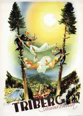 E. Gross, Triberg Schwarzwald, 1950, poster