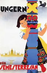 Marianne Lechner, Ungern fór Semesterresan (holiday in Hungary), poster