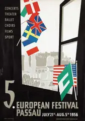 Atelier R.H. Stöcker, 5. European Festival Passau, 1956, poster
