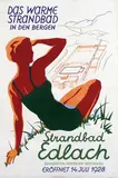Edith Pilpel, Strandbad Edlach, 1928, poster
