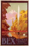 Pierre Commarmond, Bex Solbad Schweiz Simplon Line, 1930, poster