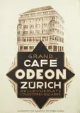 Initial f., Grand Café Odeon Zürich, poster