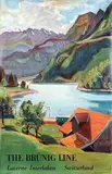 Fritz K. Zbinden, The Brünig Line Switzerland, 1954, poster