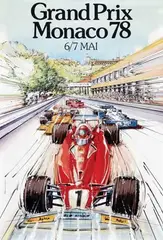 A. Giambool, Grand Prix Monaco, 1978, poster