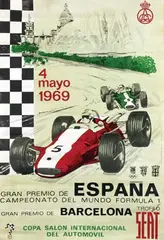 Jordana, Gran Premio de Formula 1 Espana Barcelona, 1969, poster