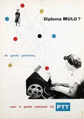 Max Velthuys, PTT Diploma MULO?, poster