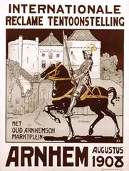 Int. Reclame Tentoonstelling Arnhem by Initials H.V., 1908, poster, sold Jun 2013