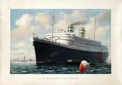 Albert Hemelman, Holland-Am Line s.s. Nieuw Amsterdam, poster