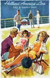 Rien Poortvliet, Holland-America Line Sail a 'Happy Ship', 1960, poster
