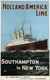 G. Havis, Holland American Line Southampton to New York, poster