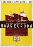 Ottomar Anton, HAPAG Naar Europa, poster
