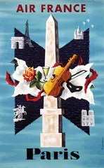 E. Lancaster, Air France Paris, 1956, poster