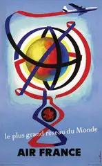 Jacques Nathan-Garamound, Air France le plus grand réseau du Monde, 1956, poster