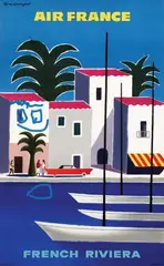 Guy Georget, Air France French Riviera, 1959, poster
