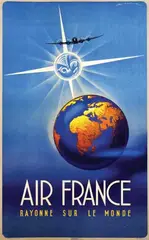 Edmond Maurus, Air France Rayonne sur le Monde, 1946, poster