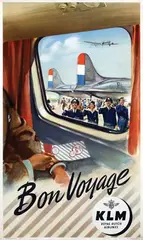 J. Hoornik, KLM Bon Voyage, 1951, poster
