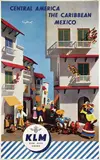 Louis de Leeuw, KLM Central America The Caribbean Mexico, poster