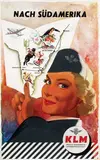 Frans Mettes, KLM Nach Südamerika, 1954, poster