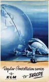 Joop van Heusden, KLM Regular Constalation service te Europe, poster