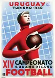 J. Bonelli, XIV Campeonato Sudamericano de Football Uruguay, 1942, poster