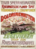 Alfred Ost, Dolorinewatten zegevieren over den Rheumatiekduivel, 1917, poster
