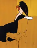 Without text (l'Eventail des Plu) by René(ps. Renato de Zavagli) Gruau, 1990, poster, lithograph, sold Jun 2013