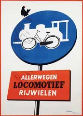 A. Postmaa, Allerwegen Locomotief Rijwielen, poster