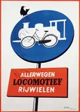 A. Postmaa, Allerwegen Locomotief Rijwielen, poster