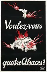 Ernő Barta, Voulez-vous quatre Alsaces? (Treaty of Trianon), 1920, poster