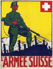 l'Armee Suisse by Initials G.D., 1918, poster, sold Jun 2013