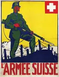 Initials G.D., l'Armee Suisse, 1918, poster