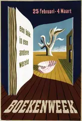 Boekenweek by Jan Bons, 1950, poster, sold Dec 2012