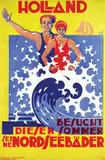 Machteld den Hertog, Holland Besucht diesen Sommer seine Nordseebäder, 1930, poster